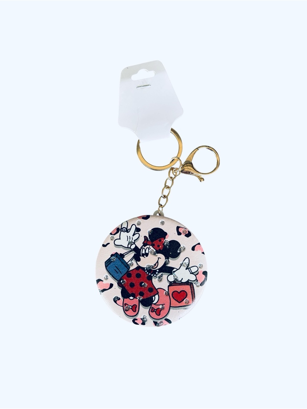 MINNIE DOUBLE SIDED MIRROR KEYCHAIN BAGCHARM